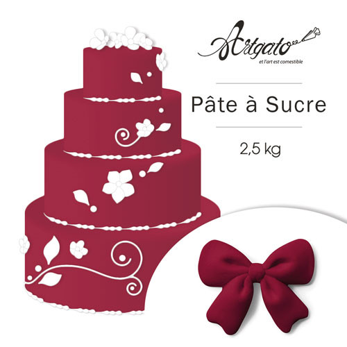 Pate A Sucre Parme Bordeaux 2 5 Kg Artgato