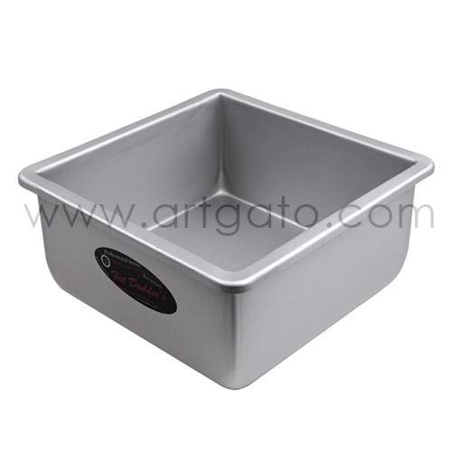 Moule à Gâteau Carré 20,5 Cm De Profondeur – Aluminium Antiadhésif, Fond Amovible, Pour Gâteaux Fromage, Mousse, Brownies