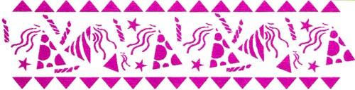 Pochoir Bordure Anniversaire Artgato