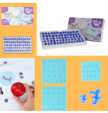 Tampons Embosseurs PME | Jeu de 66 Pièces Police Fantaisie - Lettres Majuscules, Minuscules, Chiffres et Symboles - Ht. 1,5 à 2 cm