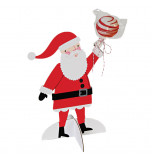 Meri Meri® Noël | 8 Présentoirs à Sucette ou Cake Pop, Père Noël