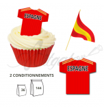 Maillot Equipe Espagne - Maillot et Réalisation Cupcake