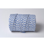 Cordelette Baker's Twine | Bicolore Bleu Roi et Blanc - Echeveau 10 m