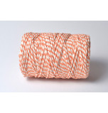 Cordelette Baker's Twine | Bicolore Orange et Blanc - Echeveau 10 m