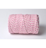 Cordelette Baker's Twine | Bicolore Rose et Blanc - Echeveau 10 m