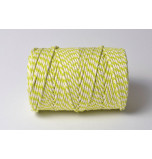 Cordelette Baker's Twine | Bicolore Vert Vif et Blanc - Echeveau 10 m