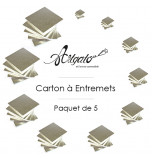 5 Cartons à Entremets - Argent - Carrés