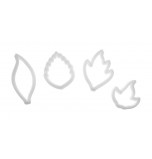 4 Feuilles Assorties - en Plastique