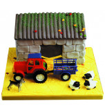 Décors de Gâteaux | Kit Ferme / Tracteur- 1 Jeu, en plastique