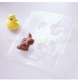 Moule Chocolat Canard et Lapin 3D