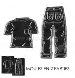 Moule Chocolat - Jean et T-shirt