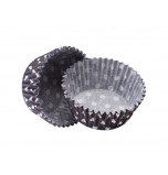 120 Caissettes Cupcakes | Taille Standard - Noires à Pois 