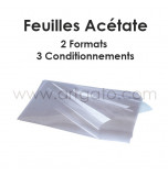 Feuilles Acétate - 2 formats et 3 conditionnements