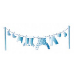 Pochoir, CORDE A LINGE et VETEMENTS (2 Pochoirs)