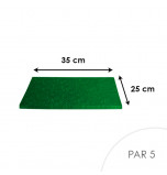 5 Cartons à Entremets | Vert - Rectangulaire 3 mm / 35 x 25 cm