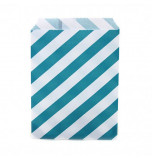 12 Sachets pour Surprises et Friandises | Rayés Vert Cactus et Blanc 