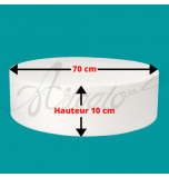 Support Polystyrène Rond Hauteur 10 cm Diamètre 70 cm