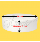 Support Polystyrène Rond Hauteur 5 cm Diamètre 20 cm