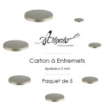 5 Cartons à Entremets - Argent - Ronds 3 mm