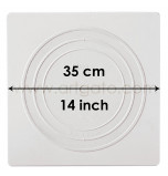 2 Assiettes CARREES Blanches - 35 x 35 cm 