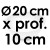 Moule à Gâteau Demi-Sphère - Ø 20 cm x Prof.10 cm