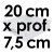 Moule à Gâteau Carré - Côté 20 cm x Prof. 7,5 cm