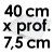 Moule à Gâteau Carré - Côté 40 cm x Prof. 7,5 cm