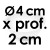 Moule à Gâteau Demi-Sphère - Ø 3,8 cm x Prof. 2 cm