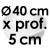 Moule à Gâteau Rond - Ø 40 cm x Prof. 5 cm