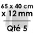 5 Cartons à Entremets | Argent - Rectangulaire 12 mm / 65 x 40 cm