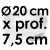 Moule à Gâteau Rond - Ø 20 cm x Prof. 7,5 cm