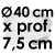 Moule à Gâteau Rond - Ø 40 cm x Prof. 7,5 cm