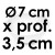 Moule à Gâteau Demi-Sphère - Ø 7 cm x Prof. 3,5 cm