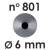 Douille Pâtissière | Ronde Unie Ø 6 mm #801 Douille Pâtissière | Ronde Unie Ø 6 mm #801