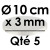 5 Cartons à Entremets | Argent - Rond 3 mm / 10 cm Ø