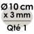 1 Carton à Entremets | Argent - Rond 3 mm / 10 cm Ø