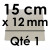 1 Carton à Entremets | Argent - Carré 12 mm / 15 cm Côté