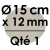 1 Carton à Entremets | Argent - Rond 12 mm / 15 cm Ø