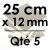 5 Cartons à Entremets | Argent - Carré 12 mm / 25 x 25 cm