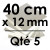 5 Cartons à Entremets | Argent - Carré 12 mm / 40 x 40 cm
