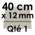 1 Carton à Entremets | Argent - Carré 12 mm / 40 cm Côté