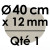 1 Carton à Entremets | Argent - Rond 12 mm / 40 cm Ø