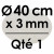 1 Carton à Entremets | Argent - Rond 3 mm / 40 cm Ø