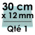 1 Carton à Entremets | Bleu Pâle - Carré 12 mm / 30 cm Côté