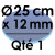 1 Carton à Entremets | Bleu Roi - Rond 12 mm / 25 cm Ø