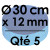 5 Cartons à Entremets | Bleu Roi - Rond 12 mm / 30 cm Ø