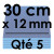 5 Cartons à Entremets | Bleu Roi - Carré 12 mm / 30 cm Côté
