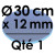 1 Carton à Entremets | Bleu Roi - Rond 12 mm / 30 cm Ø