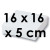 5 Boîtes Pâtissières Blanches | Haut. 5 cm - 16 x 16 cm