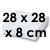 5 Boîtes Pâtissières Blanches | Haut. 8 cm - 28 x 28 cm